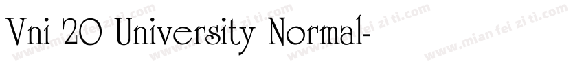 Vni 20 University Normal字体转换